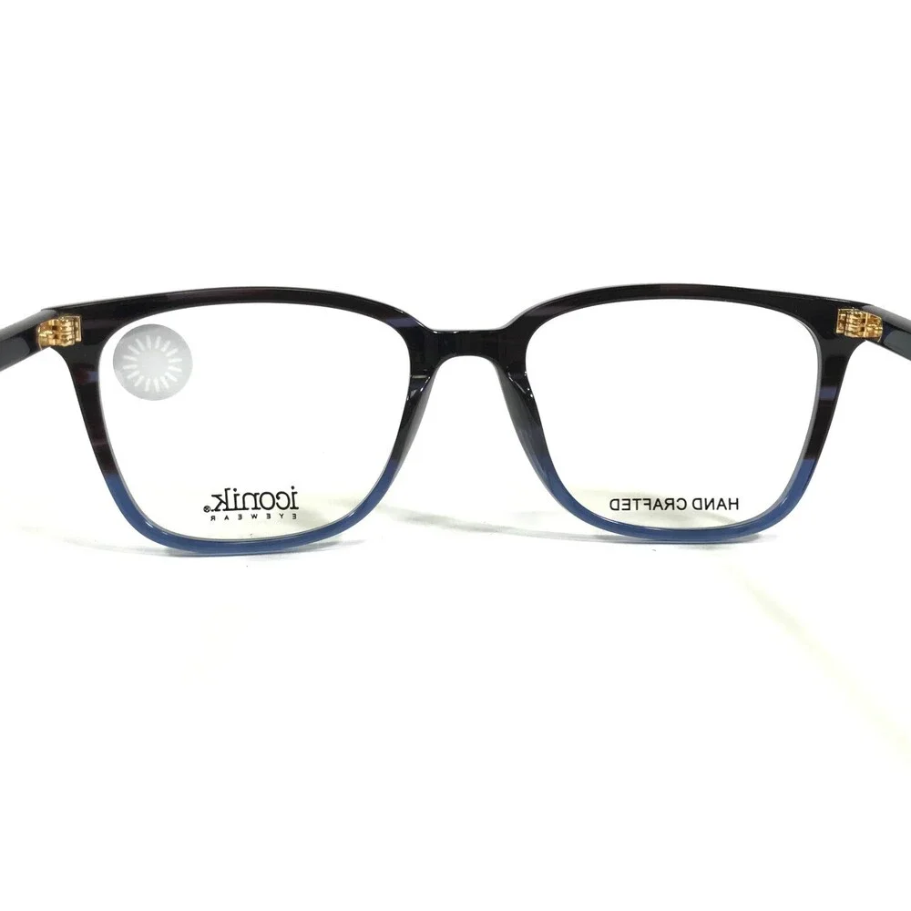 Iconik Eyeglasses Frames TED C2 Blue Square Full Rim 52-18-145
